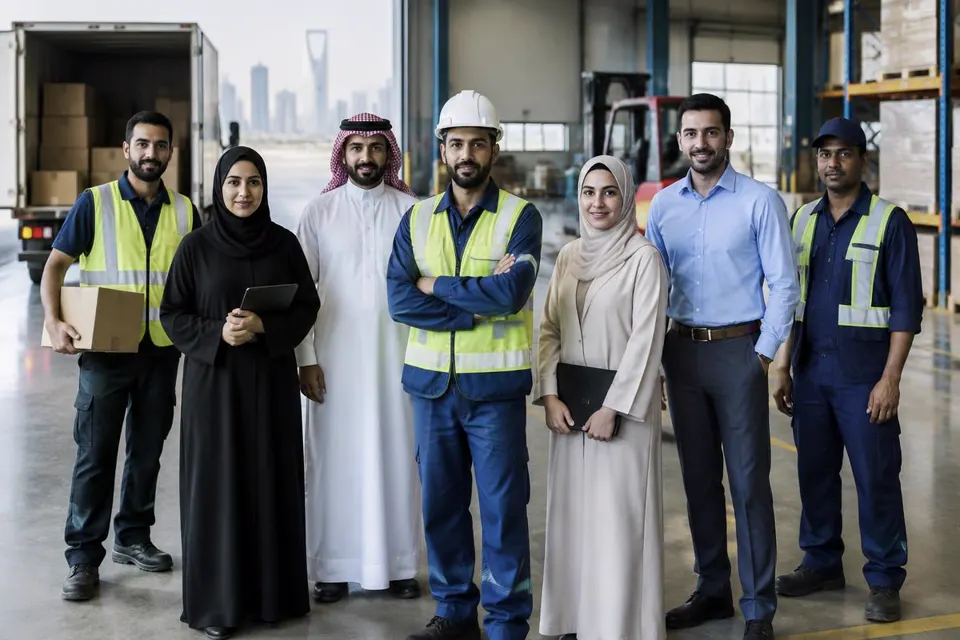Diverse professional workforce representing multiple operational roles