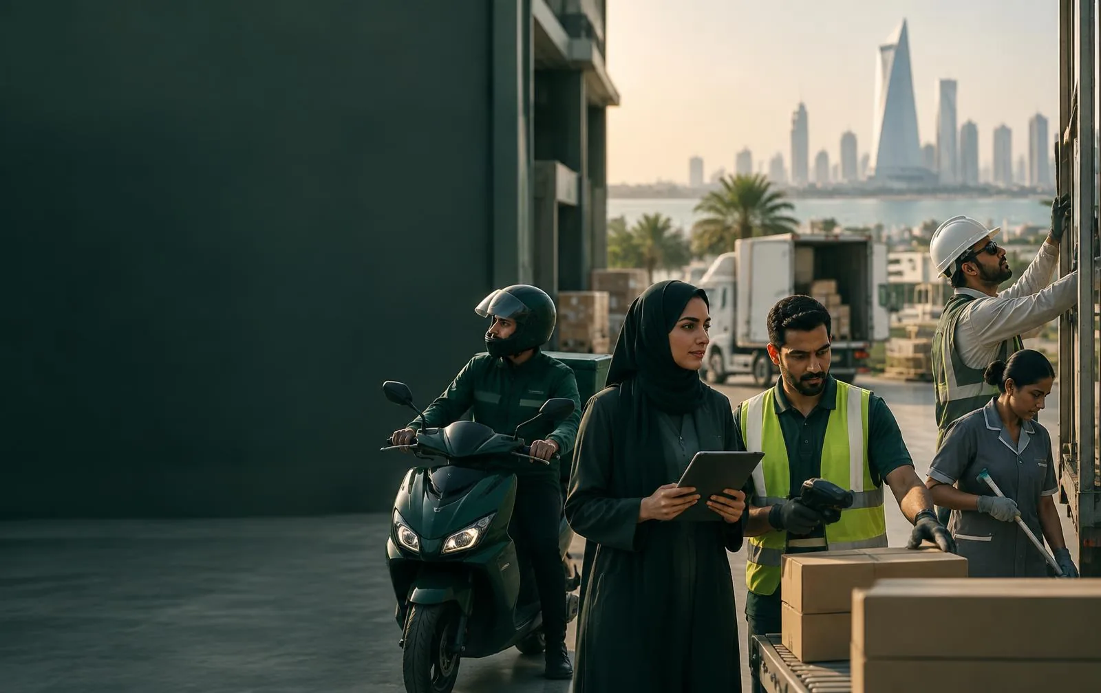 Operational workforce supporting a professional logistics environment